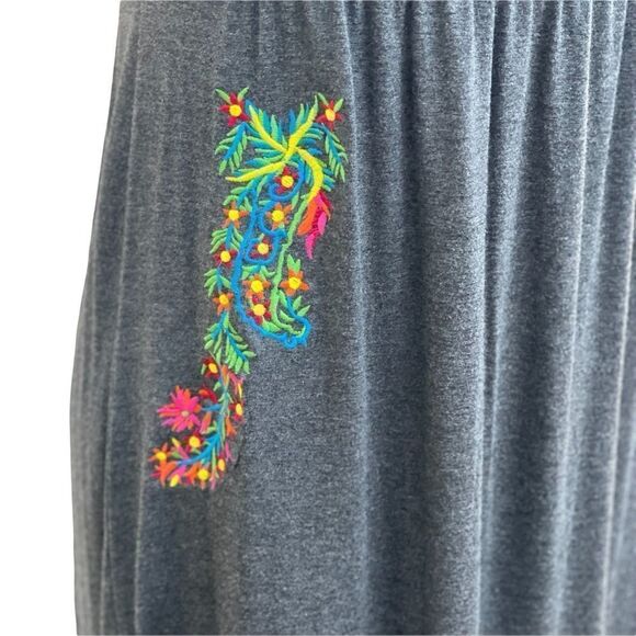 ANTHRO CHELSEA & THEODORE Embroidered Tee Shirt Dress - Picture 7 of 7